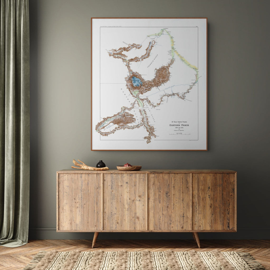 Tibet | Pamir | Historical Map | 1922 | Reproduction | Giclée Print