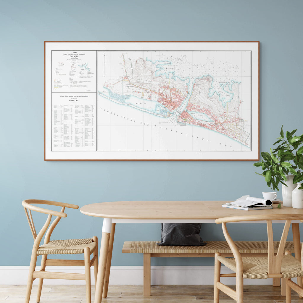 Curacao | Willemstad | Landkarte | 1912 | Giclée-Druck