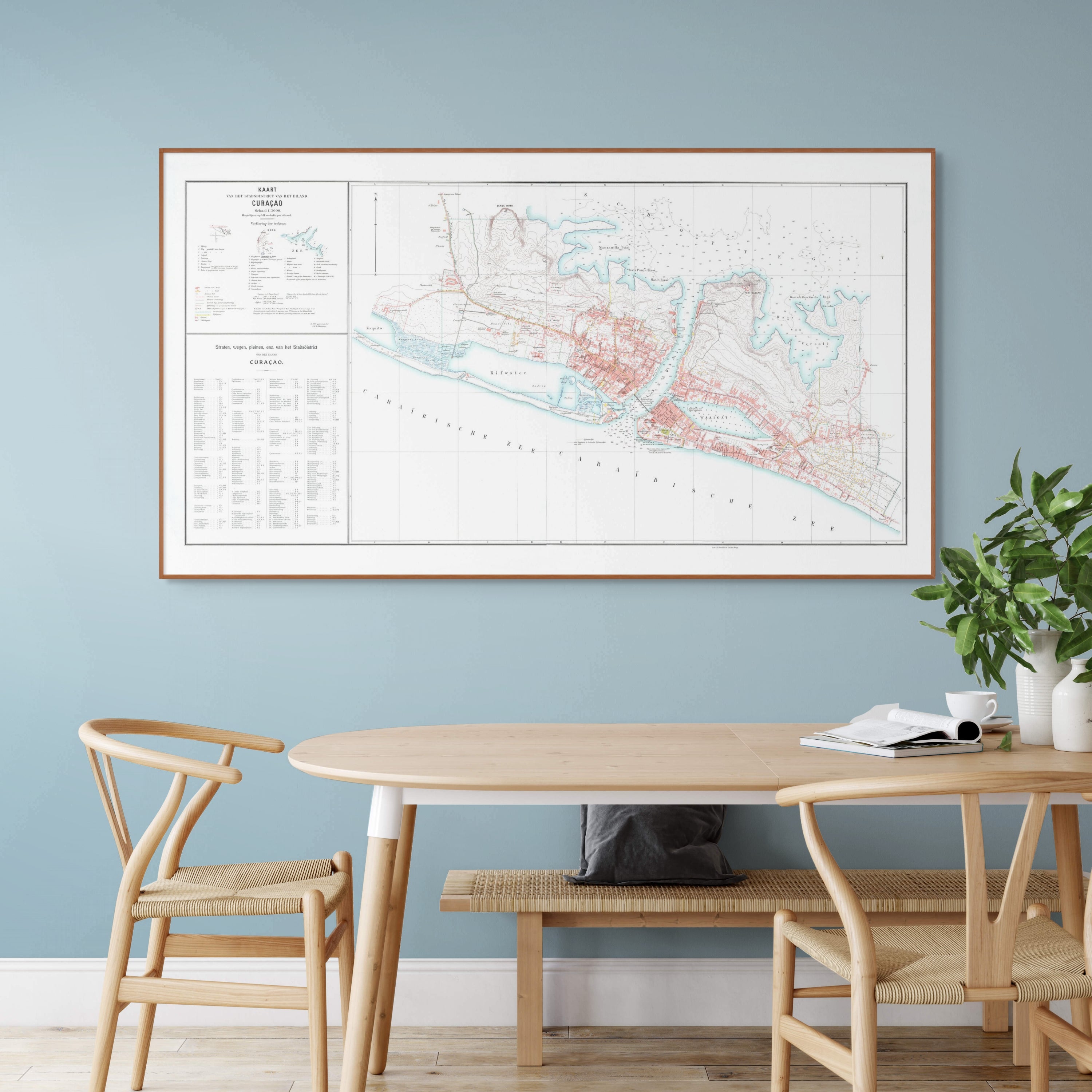 Curacao | Willemstad | Landkarte | 1912 | Giclée-Druck