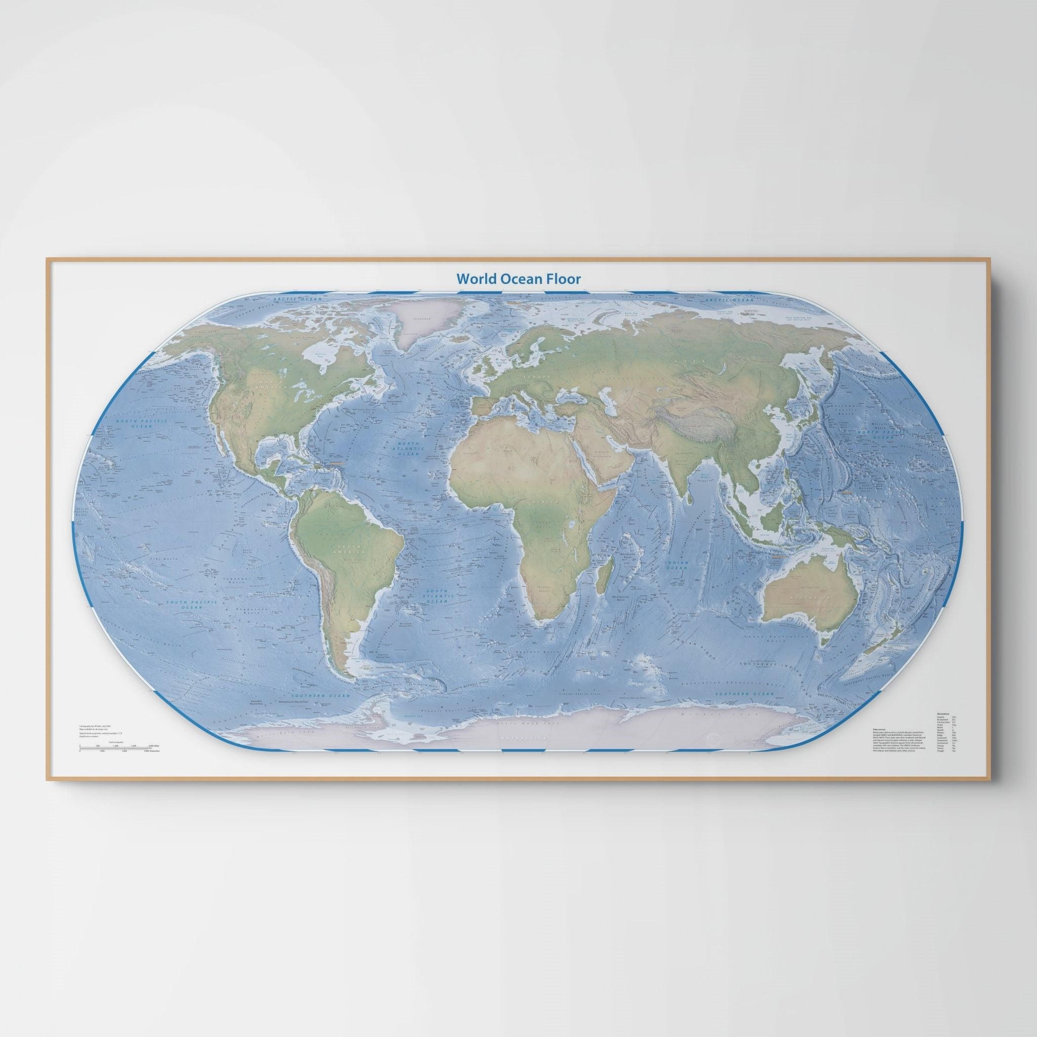 Weltmeeresboden | Meridian 11 Grad Ost | Equal-Earth-Projektion